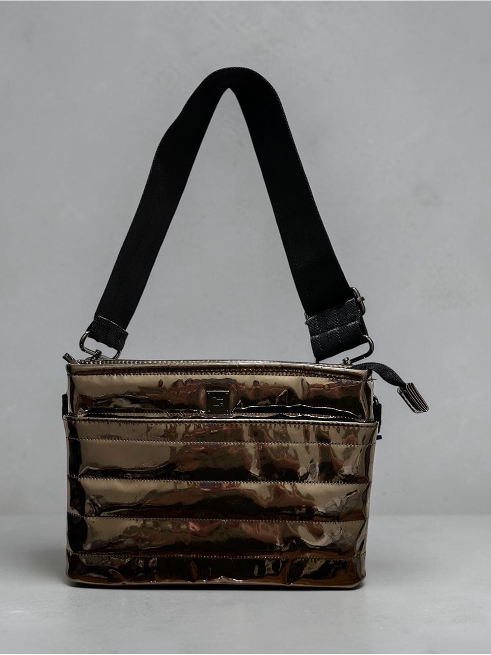 Think Royln Bum Bag 2.0 Metallic Bronze Puffer Shoulder Bag